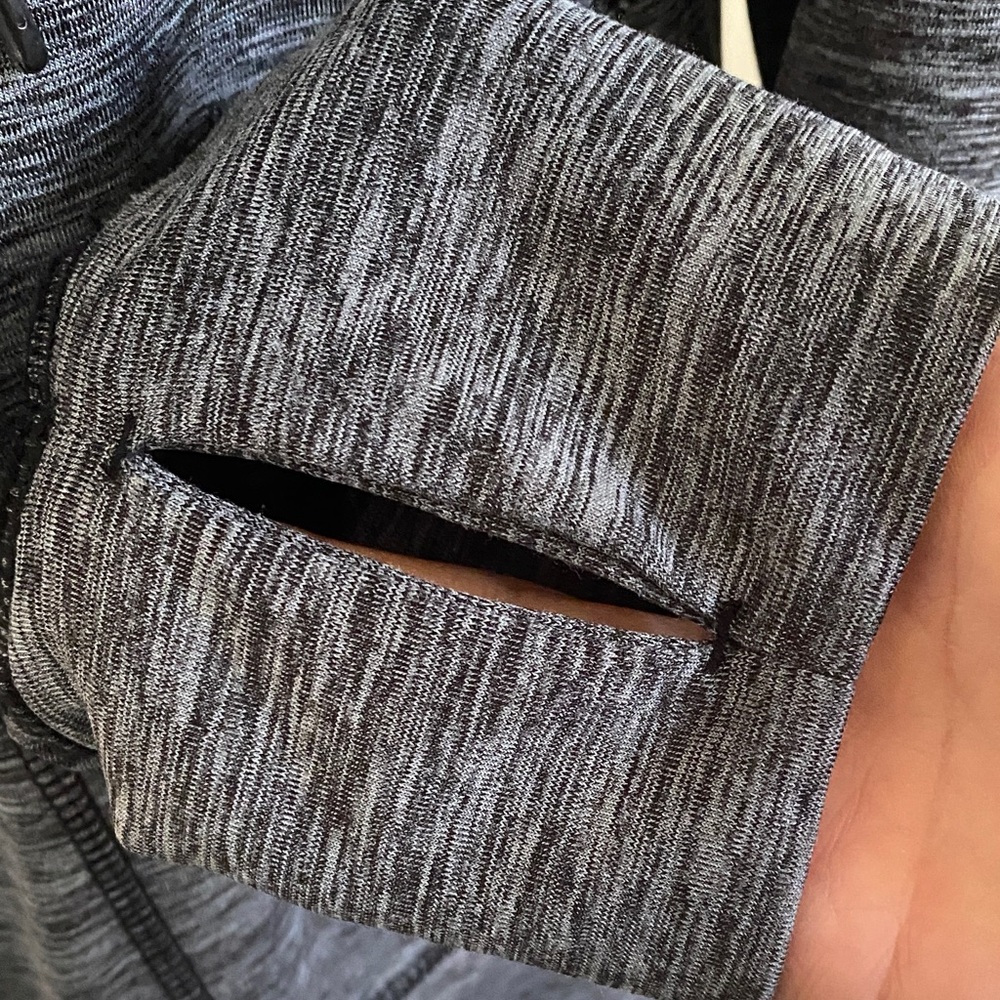 90 Degree Black Gray Space Dye Full Zip Hoodie Jacket Athletic Athleisure Gym - Picture 9 of 9